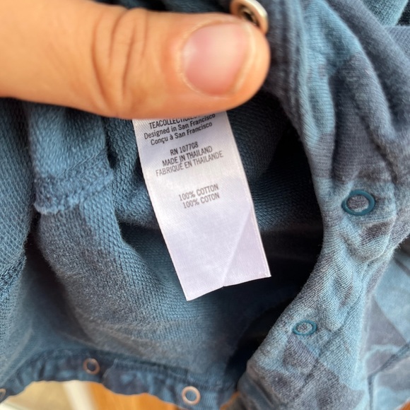 Tea sweatshirt hooded romper - Picture 4 of 4